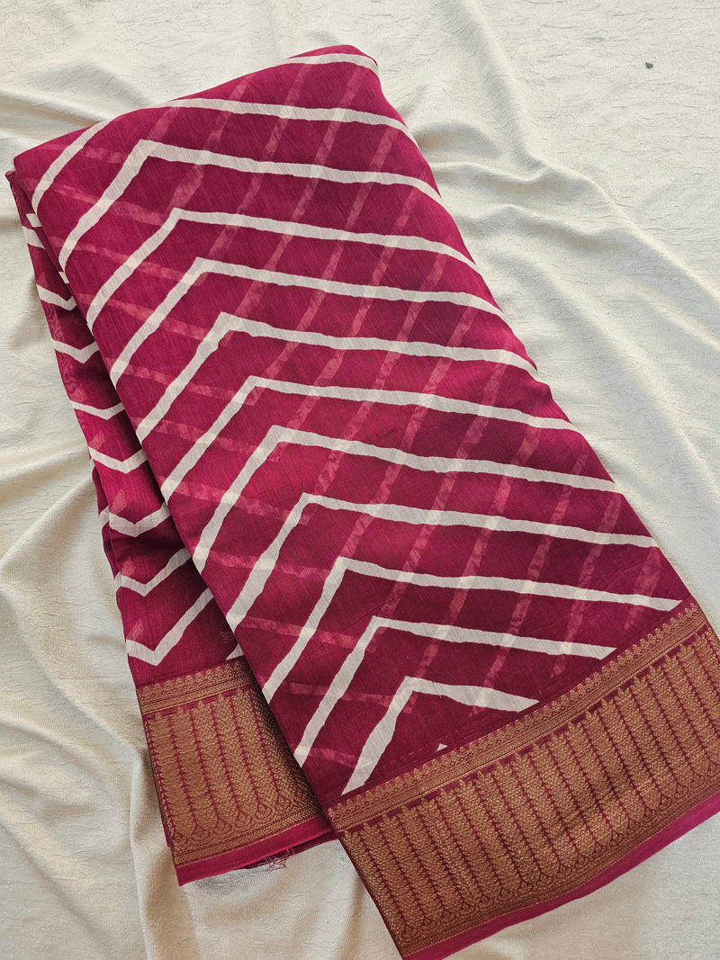 Pure Chanderi Butter Silk - Pink