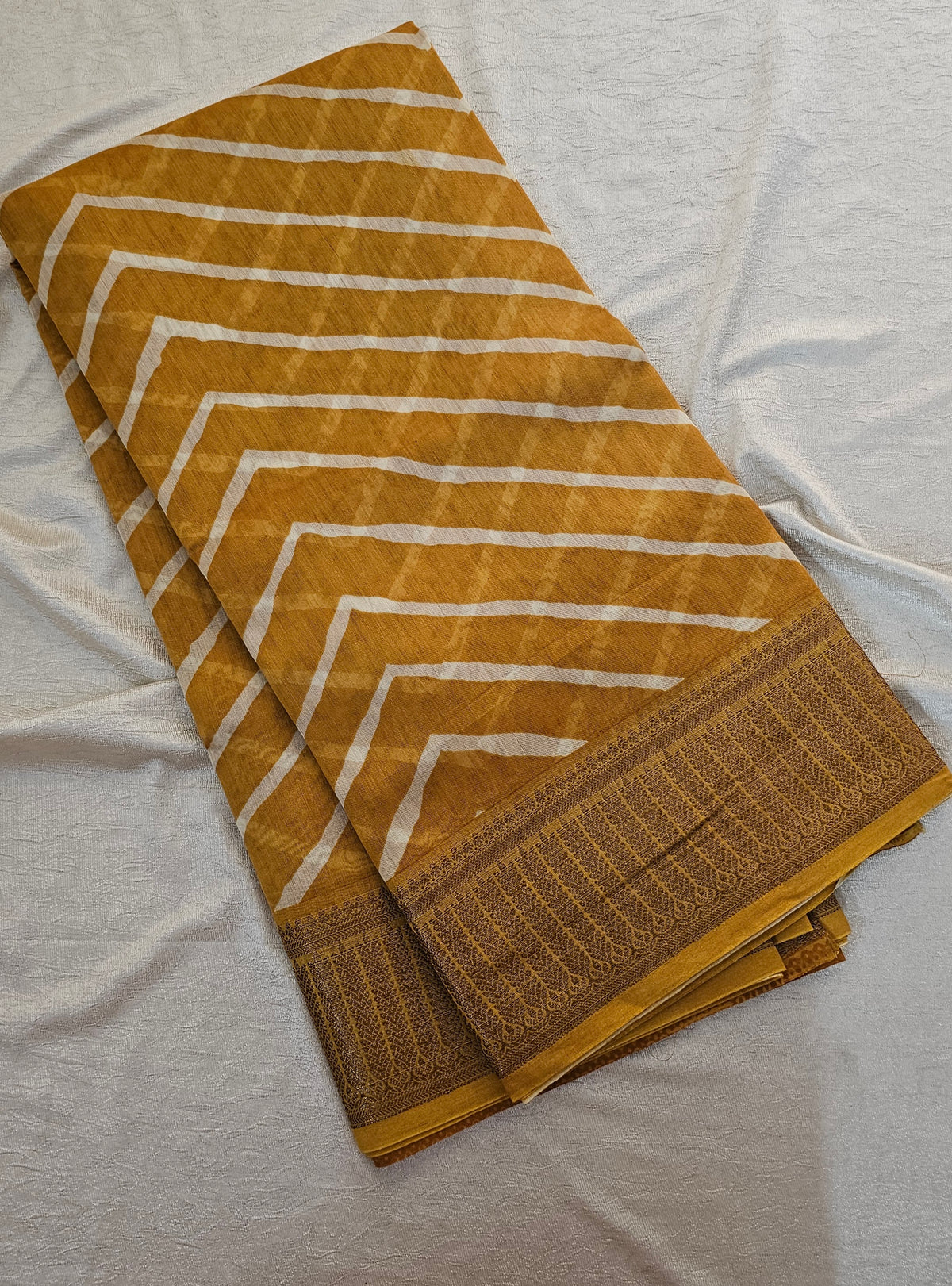 Pure Chanderi Butter Silk - Yellow