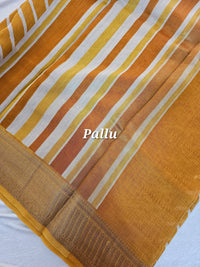 Pure Chanderi Butter Silk - Yellow