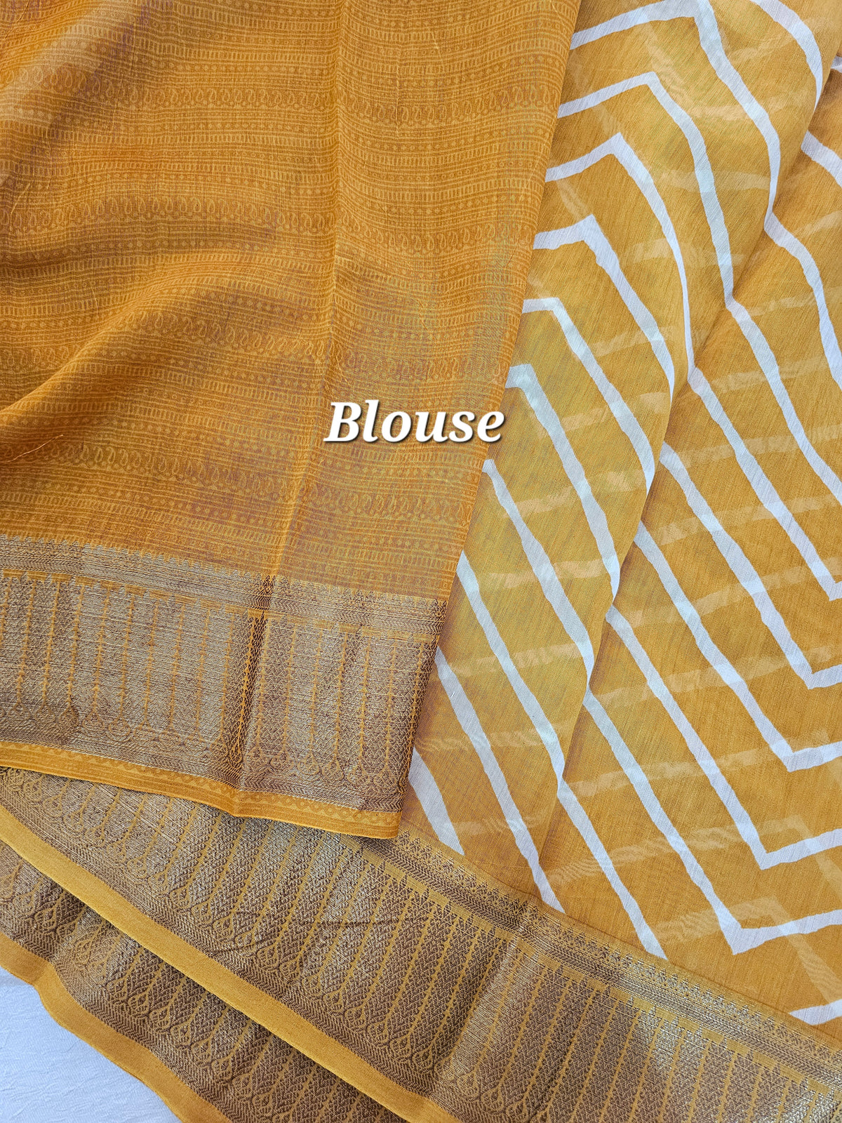 Pure Chanderi Butter Silk - Yellow