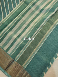 Pure Chanderi Butter Silk - Sea Blue