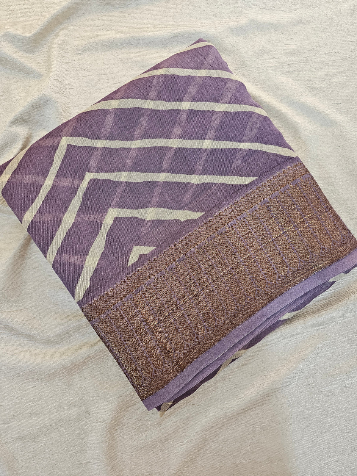 Pure Chanderi Butter Silk - Lavender