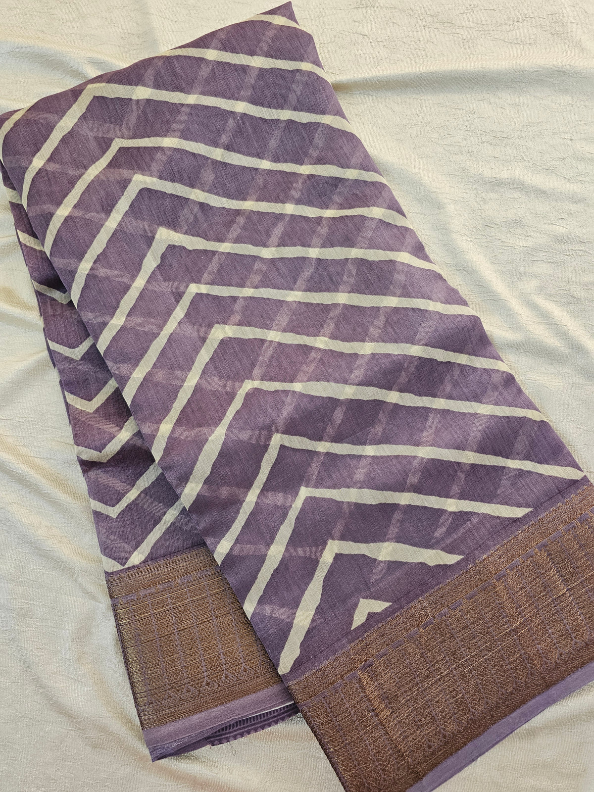 Pure Chanderi Butter Silk - Lavender