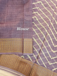 Pure Chanderi Butter Silk - Lavender