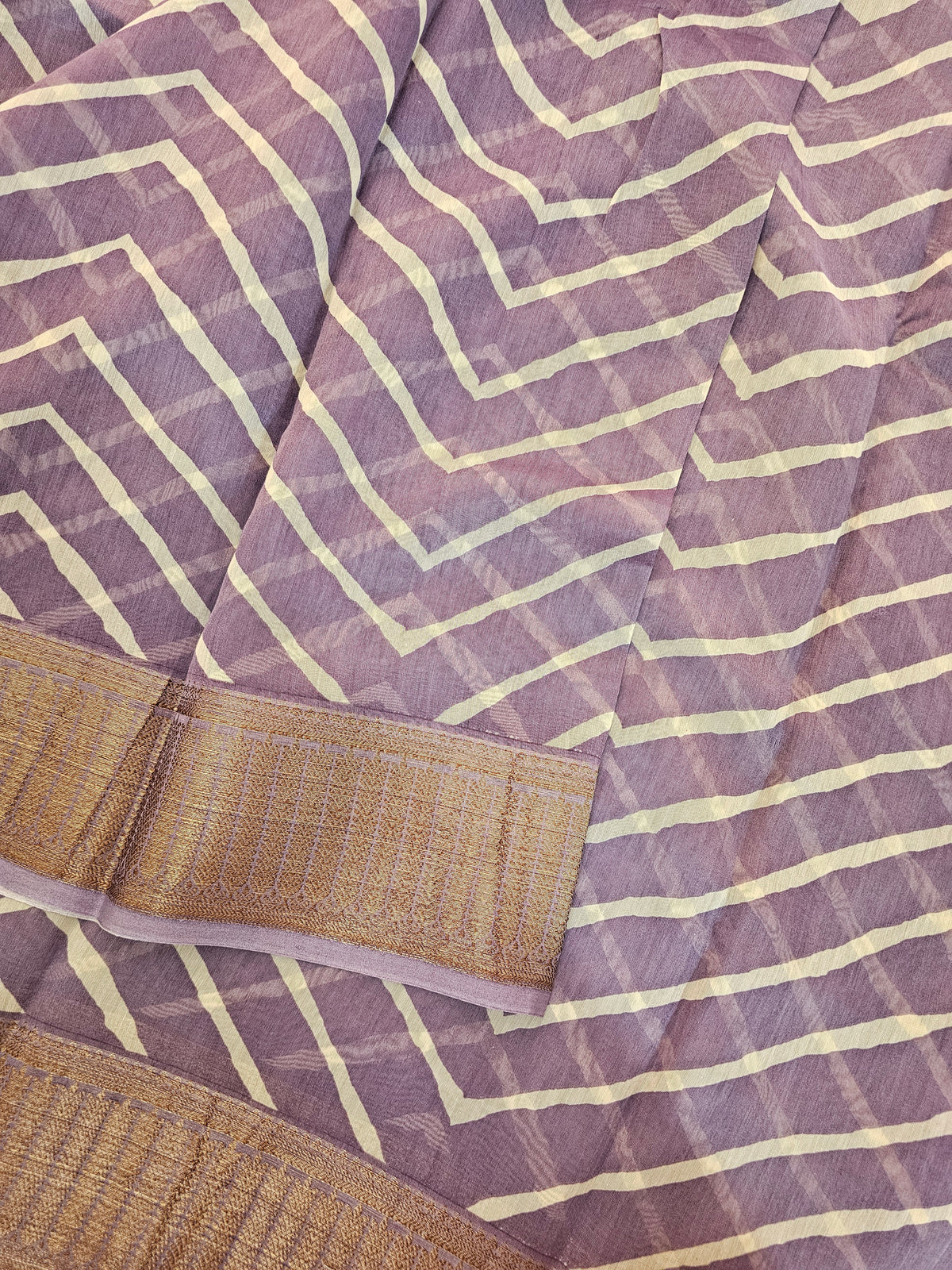 Pure Chanderi Butter Silk - Lavender