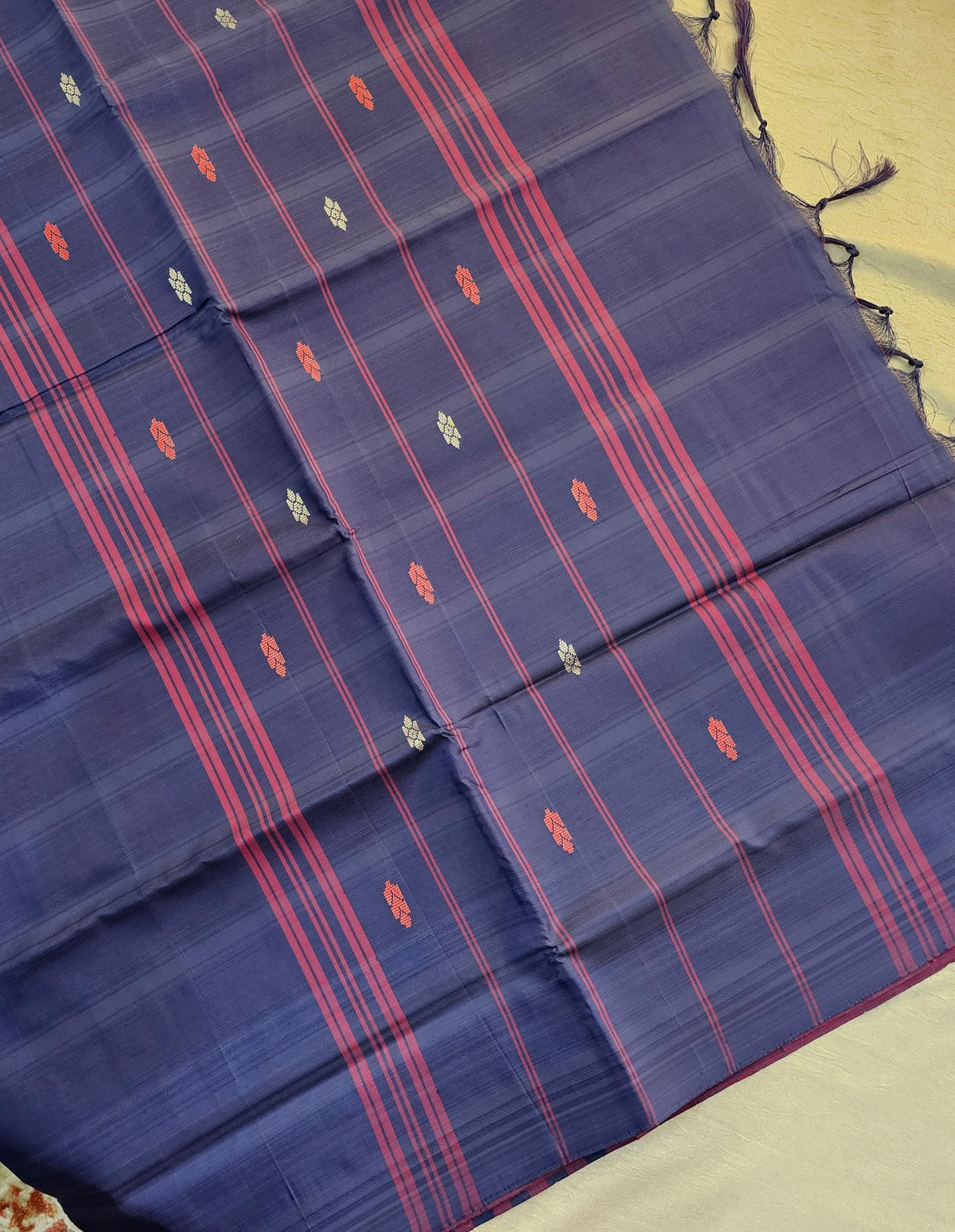 Chinnalampattu Saree - Pink with Navy Blue