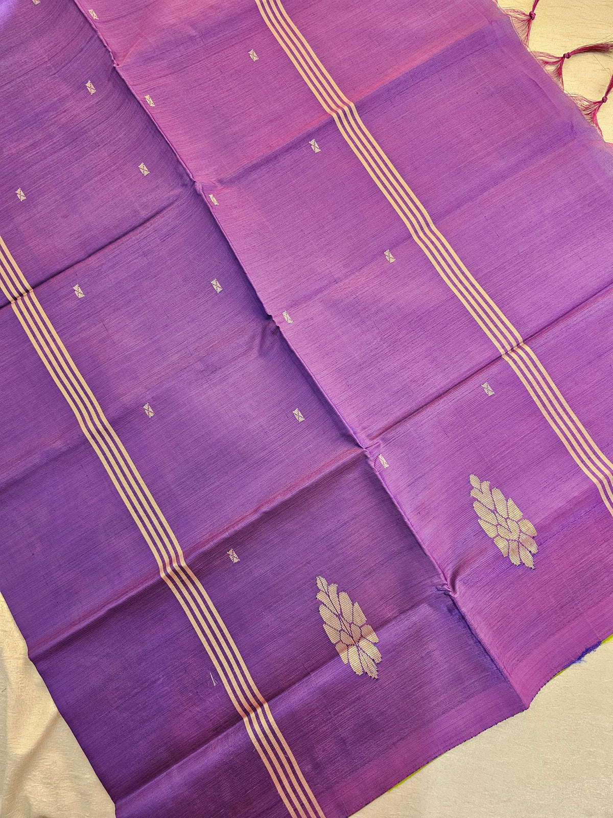 Chinnalampattu Saree - Green with Purple