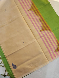 Chinnalampattu Saree - Cream with Green