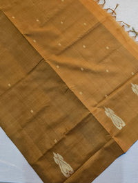 Chinnalampattu Saree - Sky Blue with Golden Brown