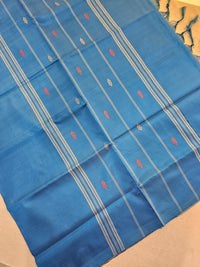 Chinnalampattu Saree - Cream with Blue