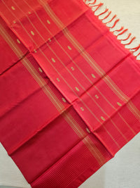 Chinnalampattu Saree - Cream with Red