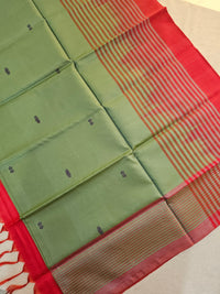 Chinnalampattu Saree - Cream with Red