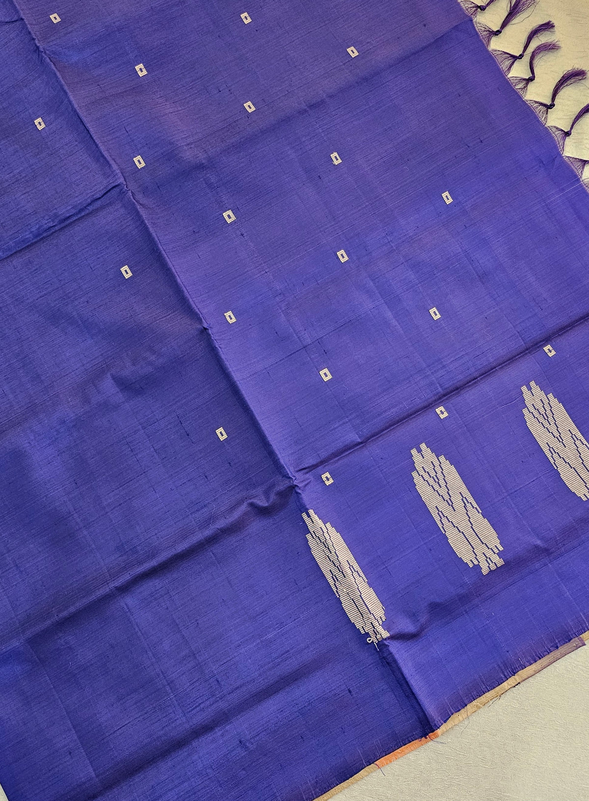 Chinnalampattu Saree - Cream with Violet