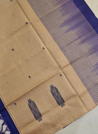 Chinnalampattu Saree - Cream with Violet