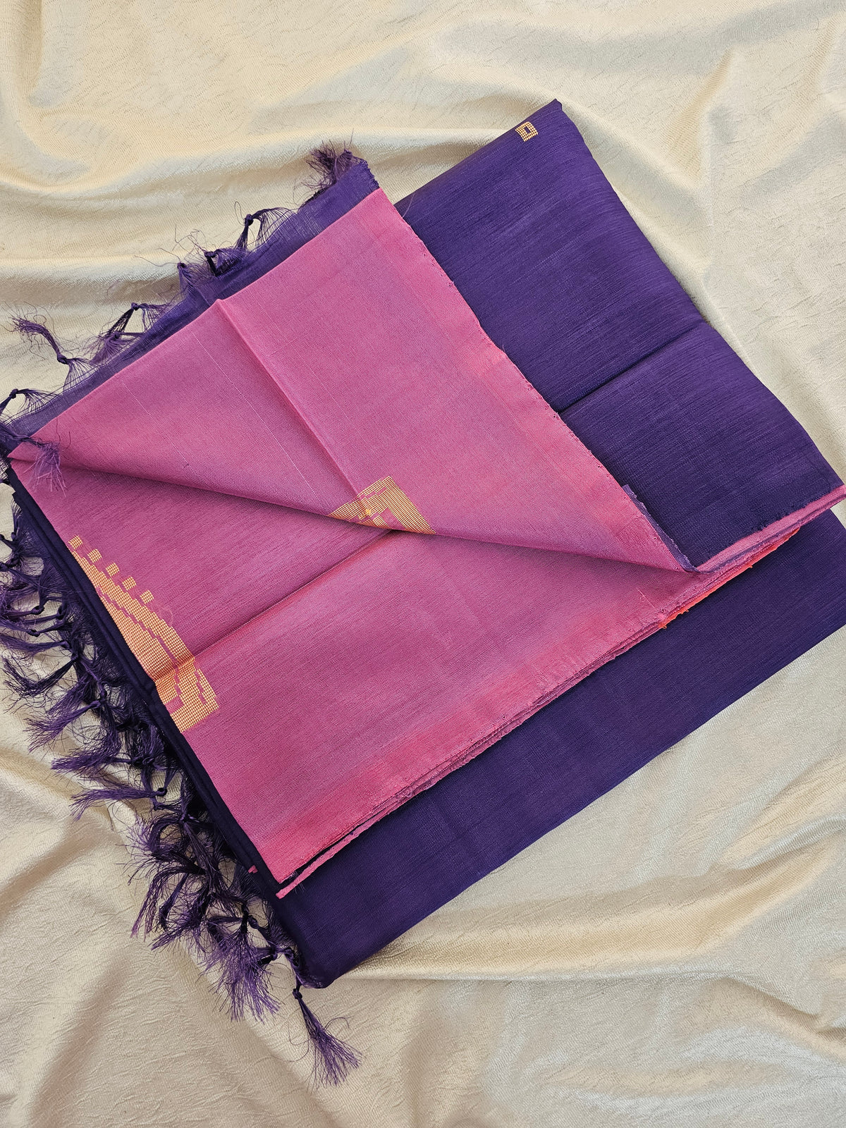 Chinnalampattu Saree - Pink with Violet