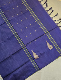 Chinnalampattu Saree - Green with Navy Blue