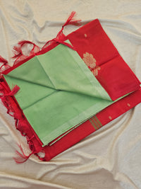 Chinnalampattu Saree - Pastel Green with Pink