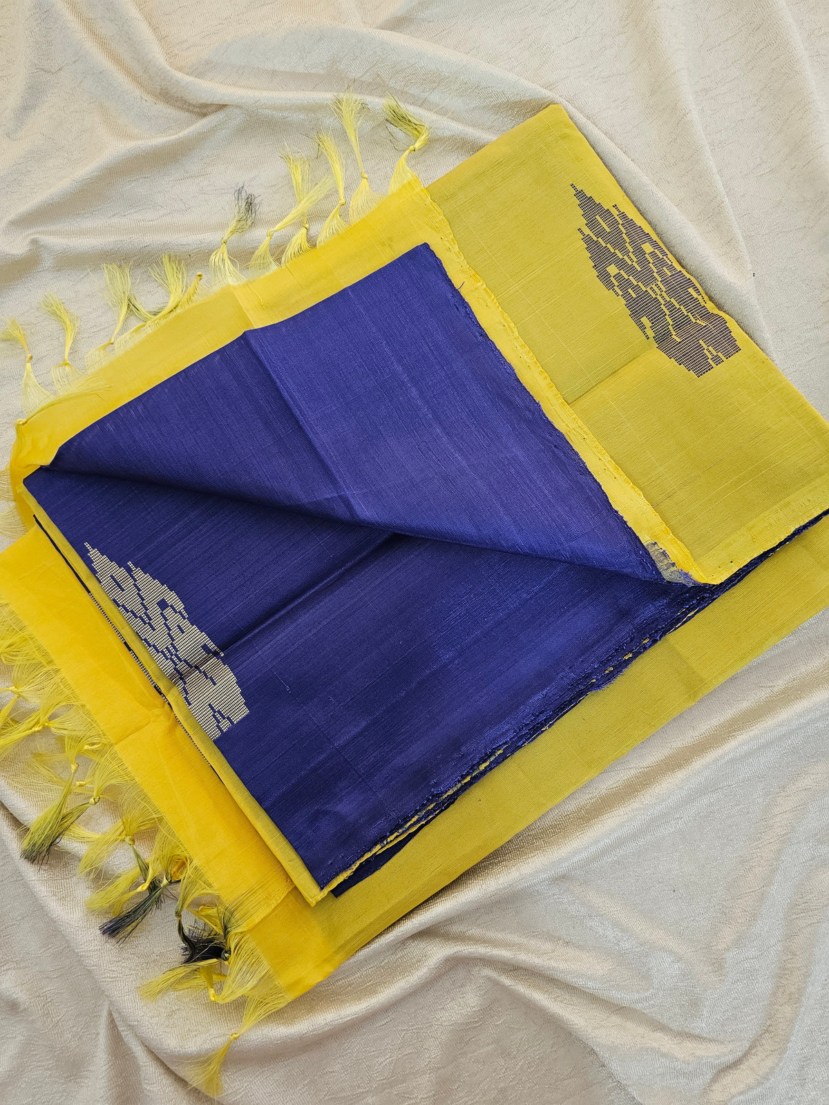 Chinnalampattu Saree - Violet with Yellow