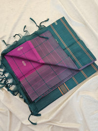 Chinnalampattu Saree - Magenta Pink with Peacock Green