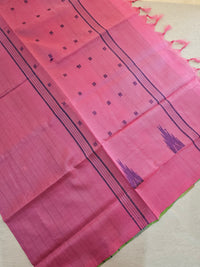 Chinnalampattu Saree - Green with Pink