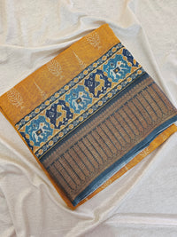 Pure Chanderi Butter Silk - Yellow