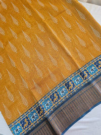 Pure Chanderi Butter Silk - Yellow