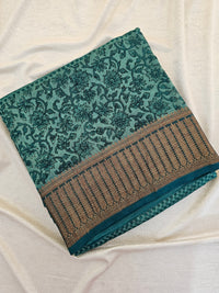 Pure Chanderi Butter Silk - Sea Green