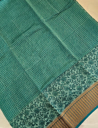 Pure Chanderi Butter Silk - Sea Green