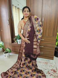 Semi Moonga Silk Saree - Brown