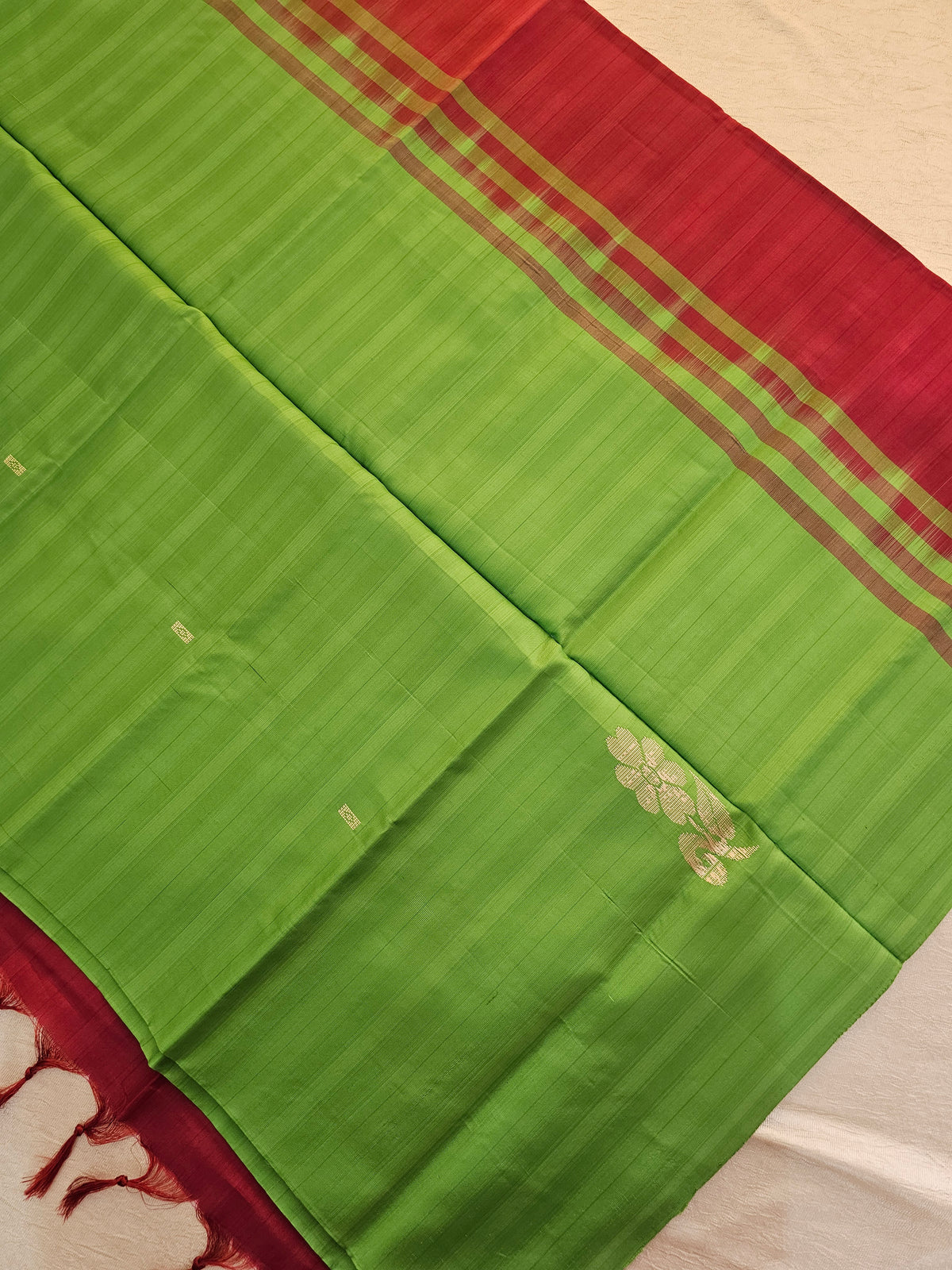 Chinnalampattu Saree - Green with Maroon