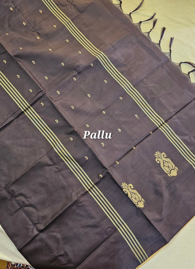 Chinnalampattu Saree - Sandal with Brown