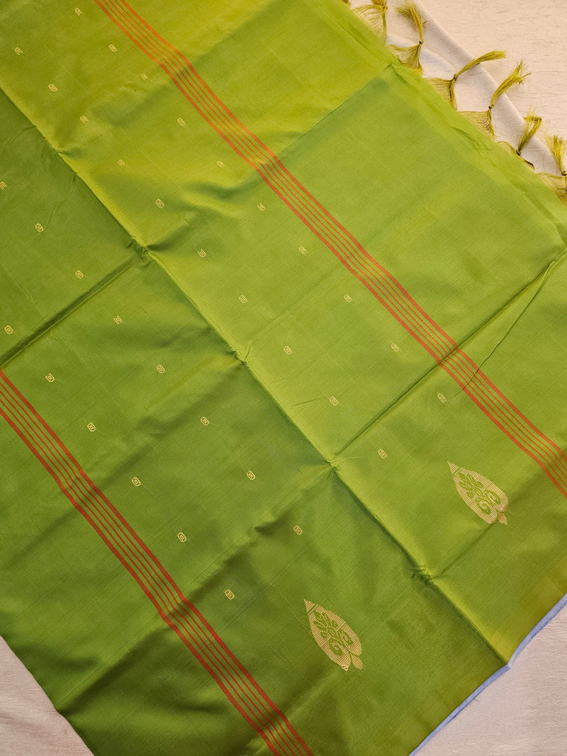 Chinnalampattu Saree - Blue with Green