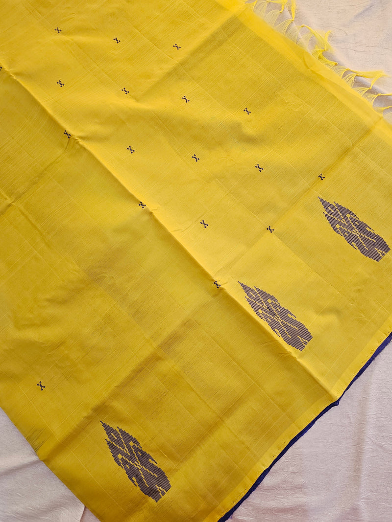 Chinnalampattu Saree -Violet with Yellow