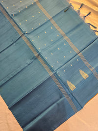 Chinnalampattu Saree -Brown with Blue