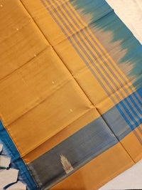 Chinnalampattu Saree -Brown with Blue