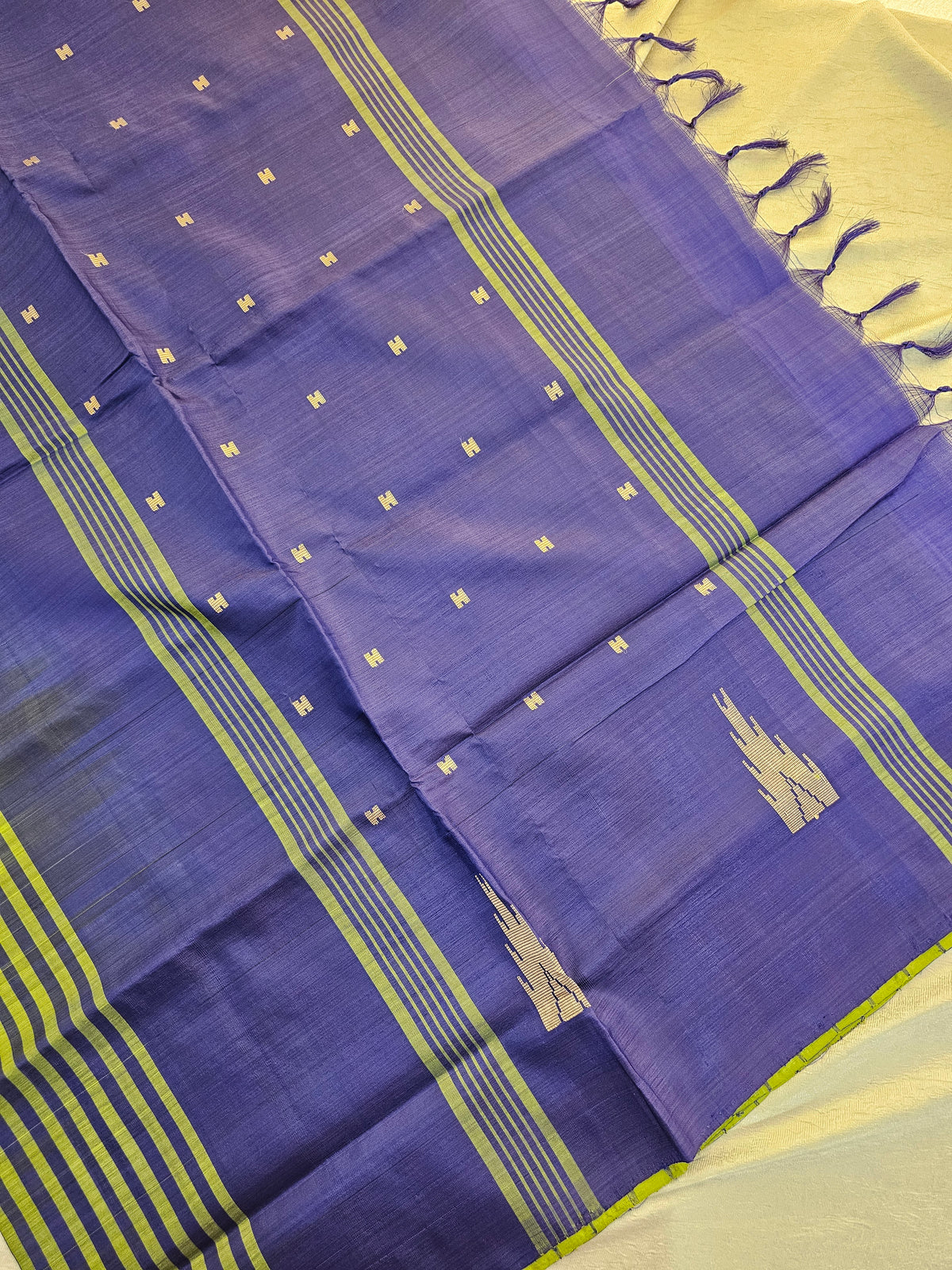 Chinnalampattu Saree- Green with Violet