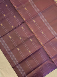 Chinnalampattu Saree- Metallic Grey with Purple