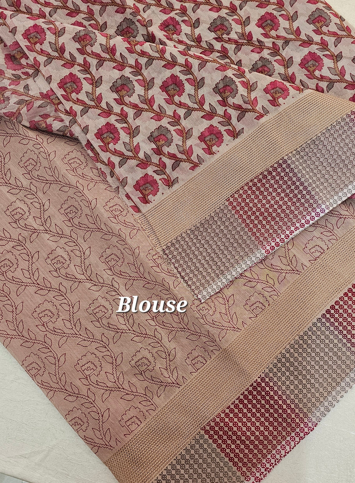 Premium Super Net Kota Saree - Pink