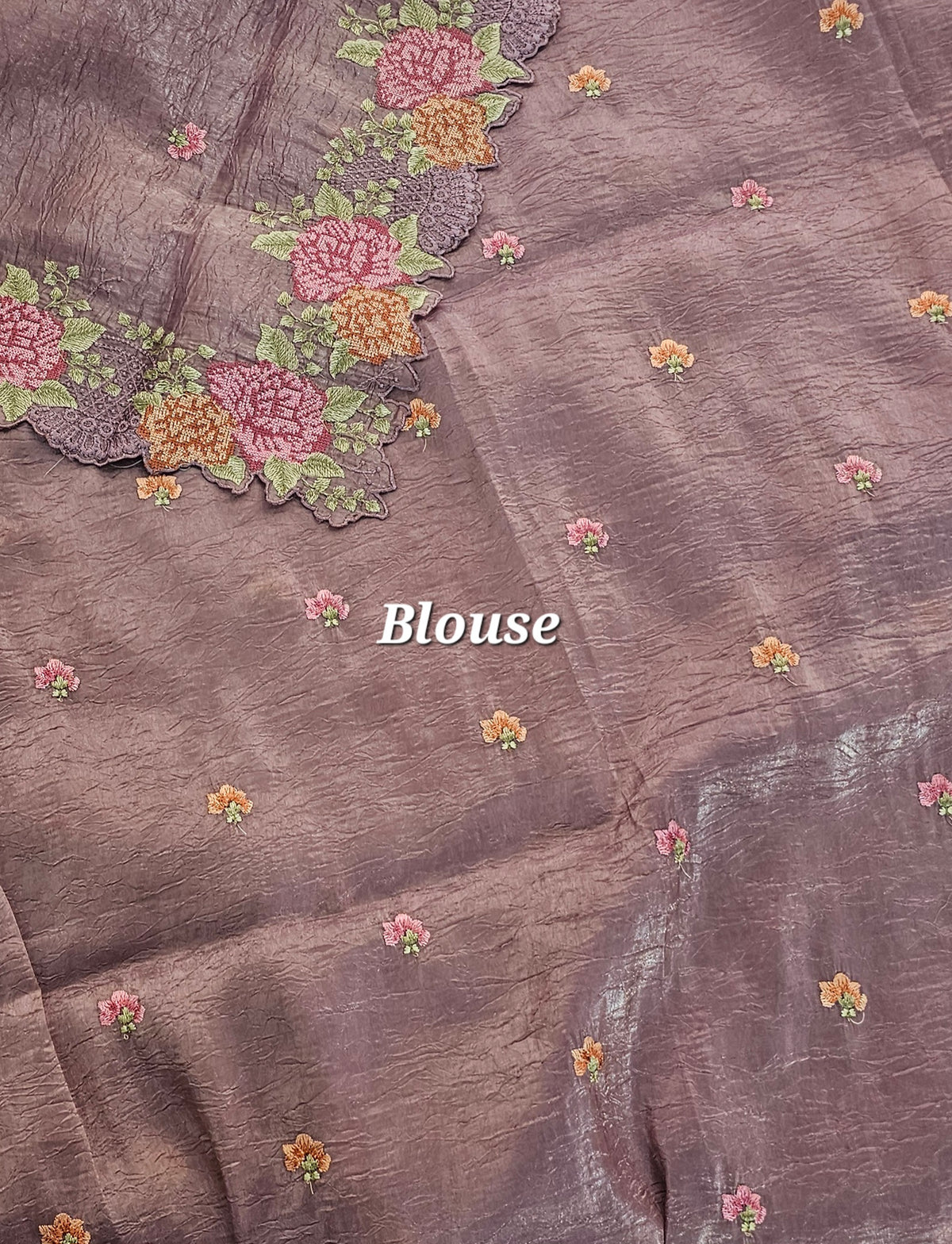 Premium Crushed Designer Soft Saree  - Lavender