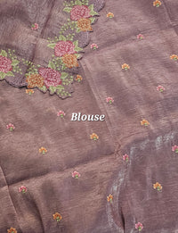 Premium Crushed Designer Soft Saree  - Lavender