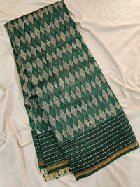 Pure Chanderi Butter Silk - Dark Green