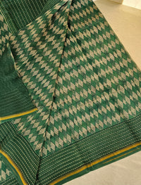 Pure Chanderi Butter Silk - Dark Green