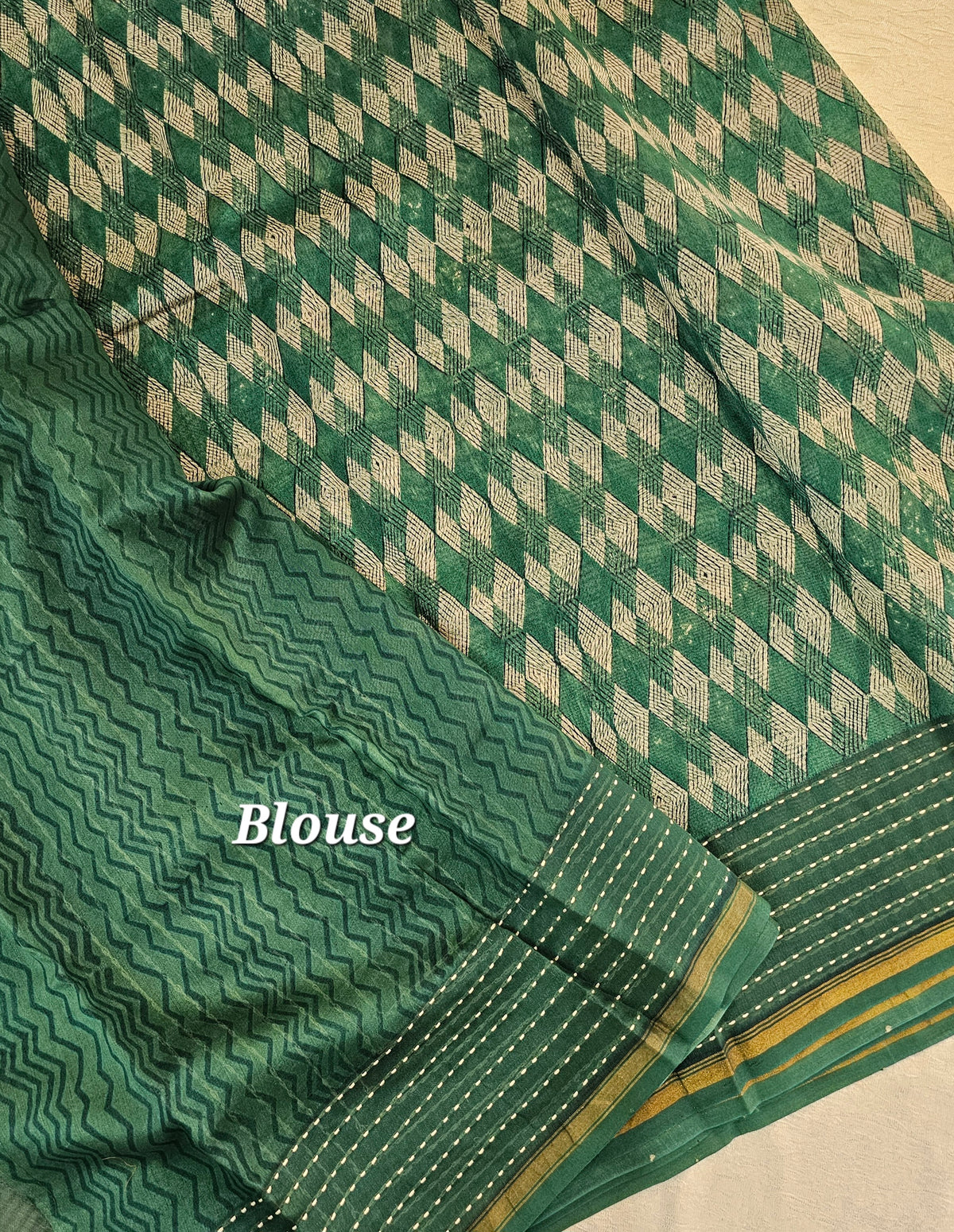 Pure Chanderi Butter Silk - Dark Green