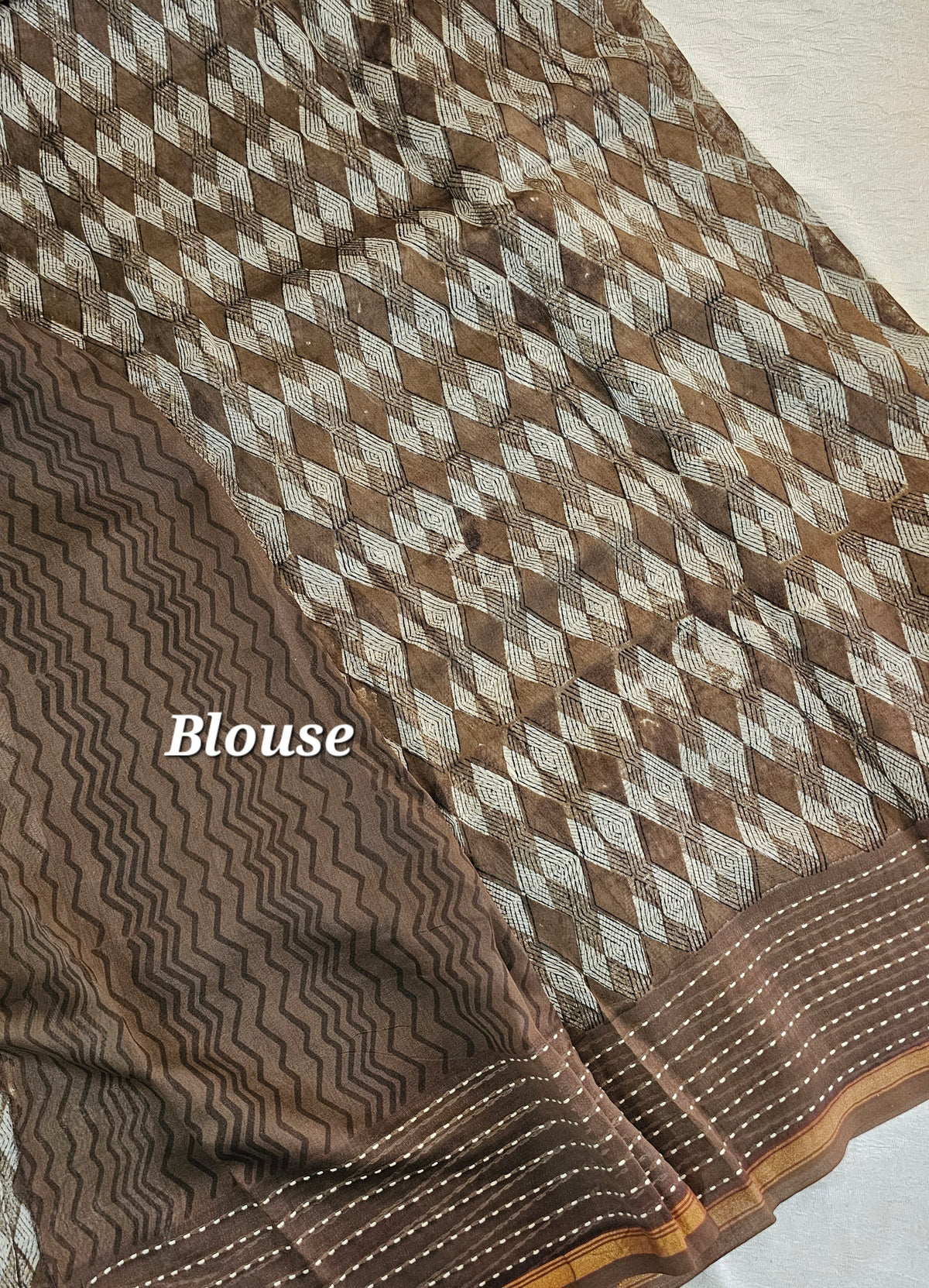 Pure Chanderi Butter Silk - Dark Brown