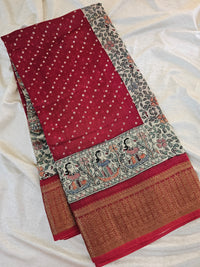 Pure Chanderi Butter Silk - Red