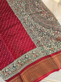 Pure Chanderi Butter Silk - Red