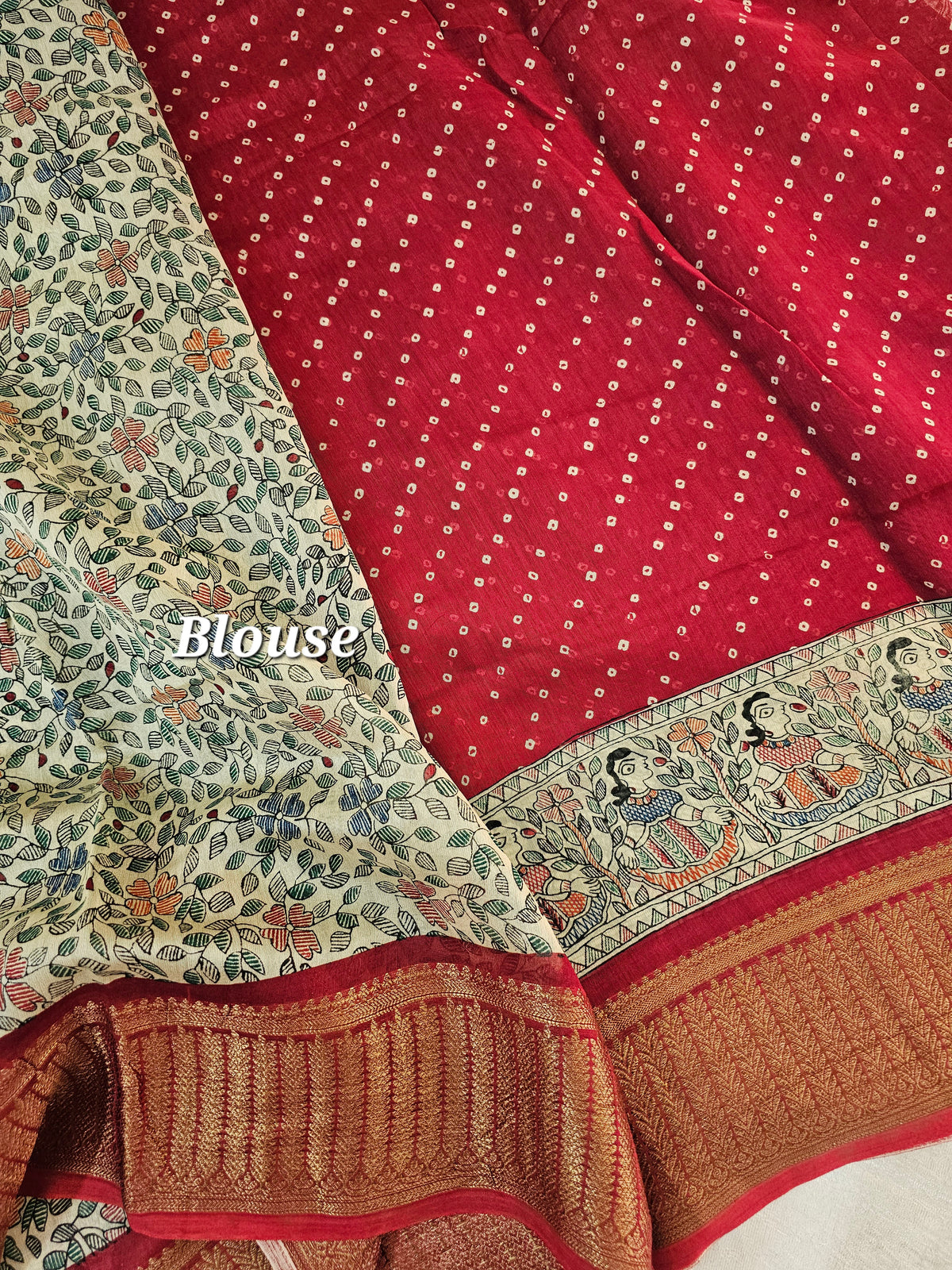 Pure Chanderi Butter Silk - Red