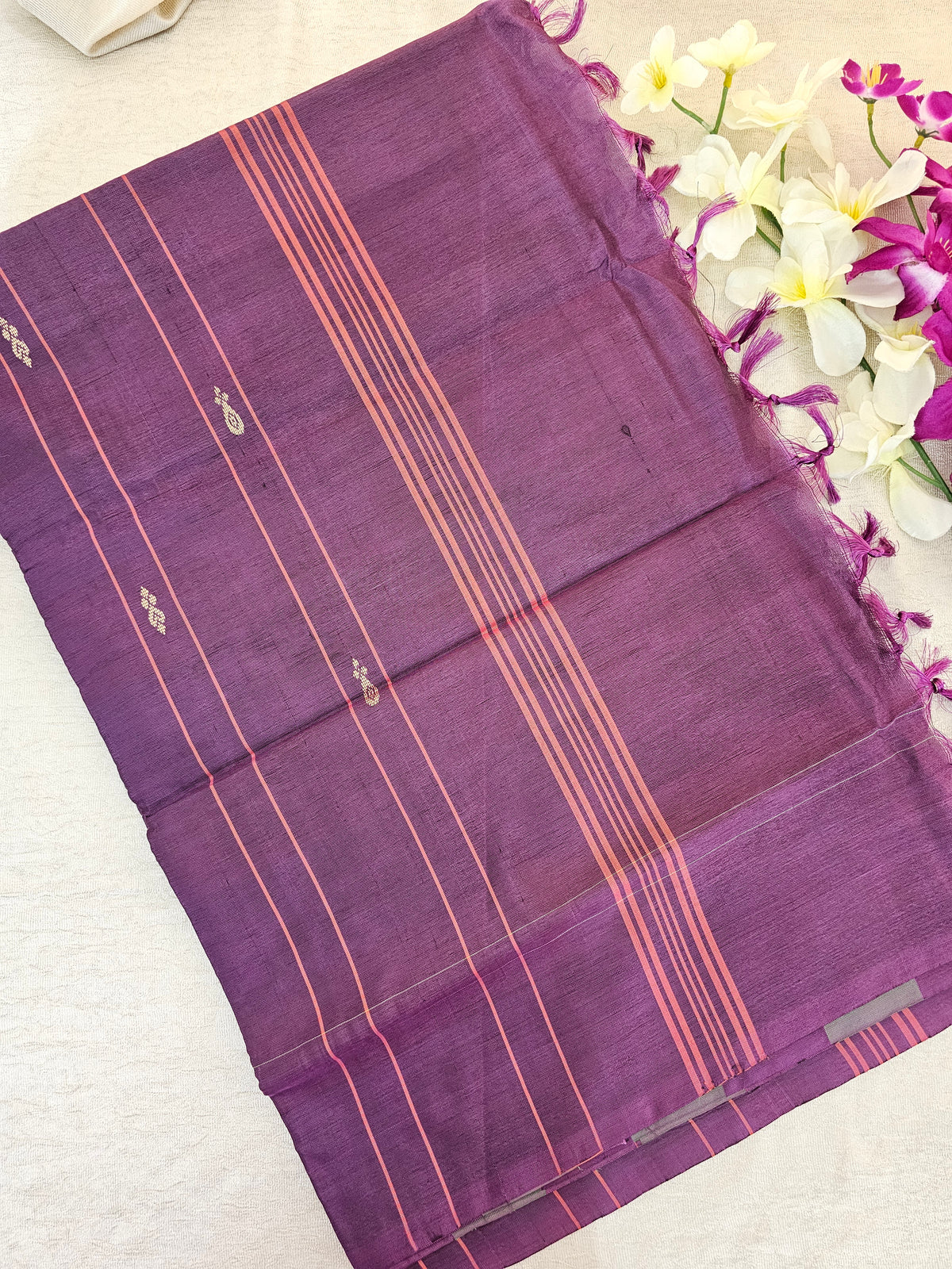 Green with Purple Checks Chinnalampattu Saree