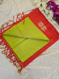 Green with Orange Chinnalampattu Saree