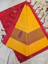 Mango Yellow with Red Chinnalampattu Saree